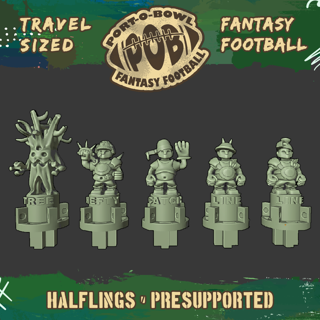 Port-O-Bowl: Travel-sized Fantasy Football Halflings Team